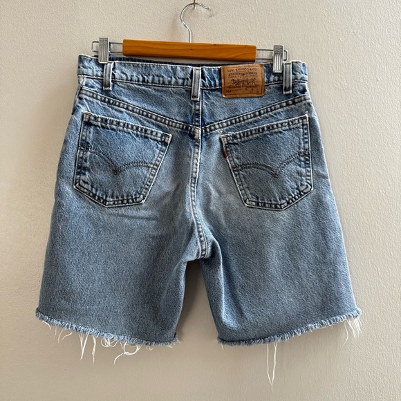 ‘97 Levi’s 562 Orange Tab USA Mimi Maternity Jean Shorts Medium Vintage Boho - Picture 3 of 15